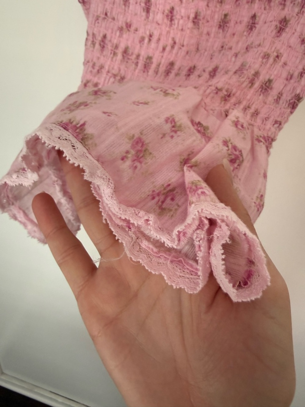 Condie Floral Cotton Voile Top in Raspberry Fields - Picture 6 of 9